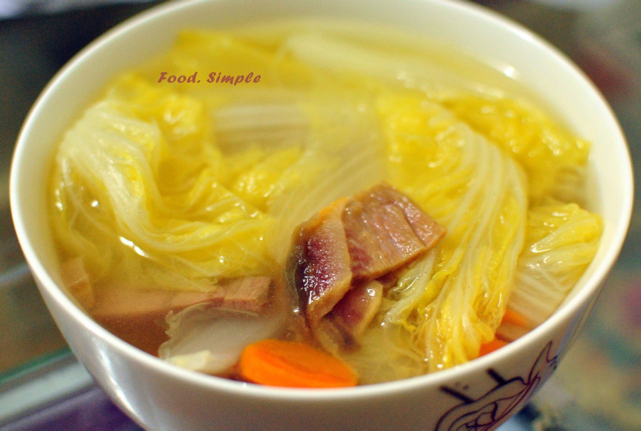 咸肉白菜清汤