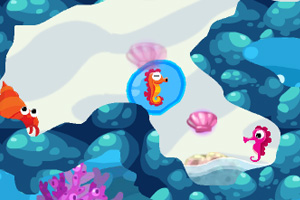  p>游戏介绍:泡泡鱼对深海中一只鱼暗恋许久,今日才鼓起了勇气跟她