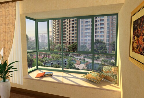 "凸窗"又称"飘窗"或"港湾窗",因为这种窗户在平面形式上向室外凸出(或