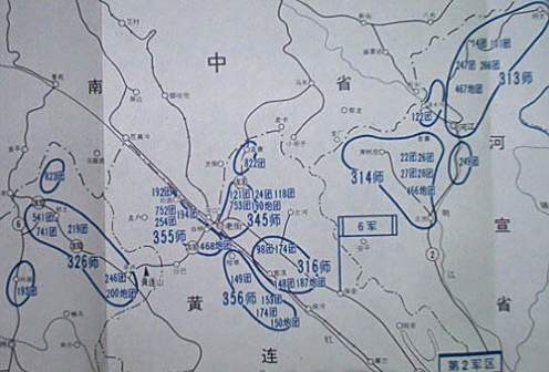 云南方向上的越军兵力部署图