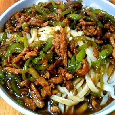 青椒肉打卤面