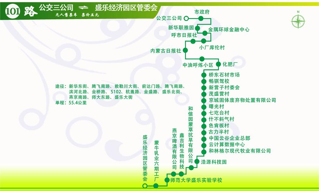 呼和浩特公交101路