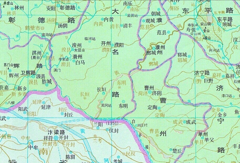 后因黄河水患徙州治至黄河北岸,治今河南省濮阳市范县濮城镇(原属鄄城