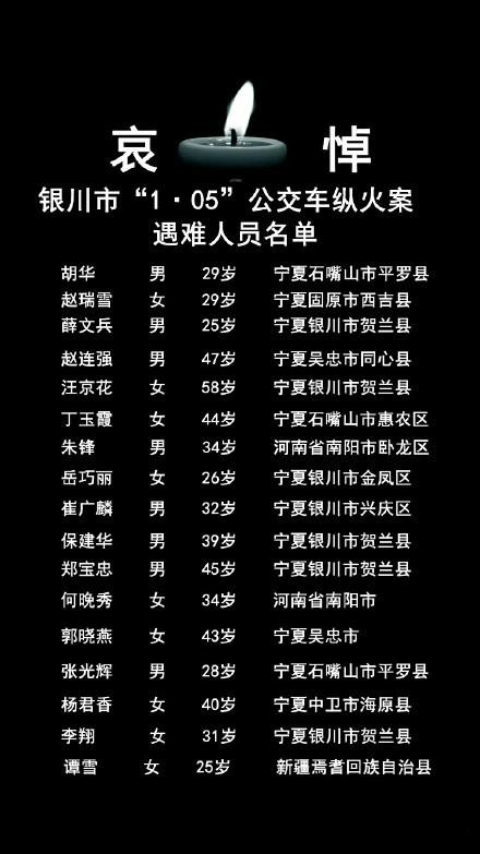  p>1·5银川公交纵火案是2016年1月5日7时许,银川市公交公司301路由