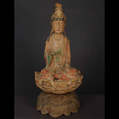 北宋彩塑泥观音菩萨坐像