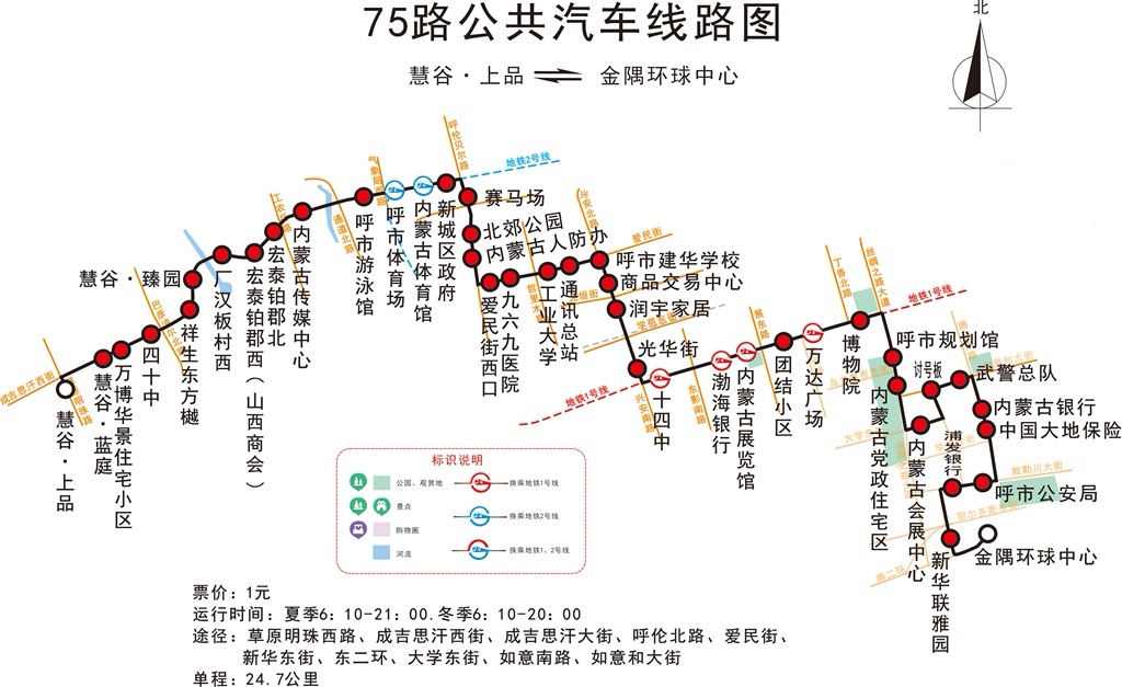 呼和浩特公交75路