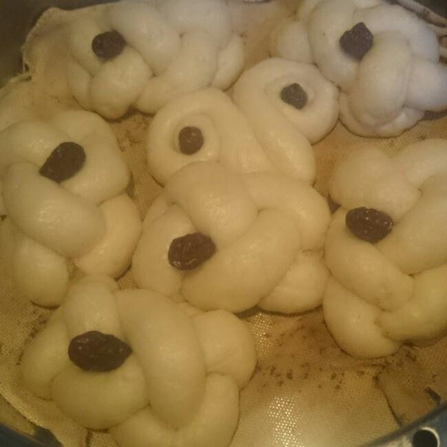 奶香莜面花馒头