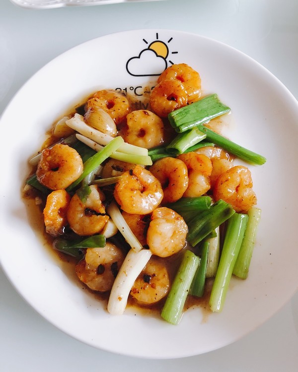 姜葱炒虾仁