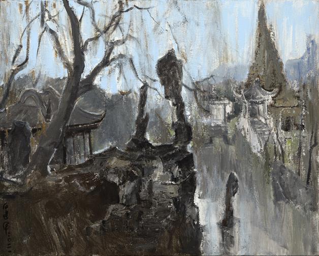  p>《十一月的赵园》是石建军创作的油画作品. /p>