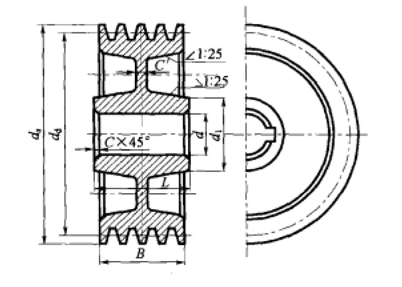 v带较平带结构紧凑,而且v带是无接头的传动带,所以传动较平稳,是带