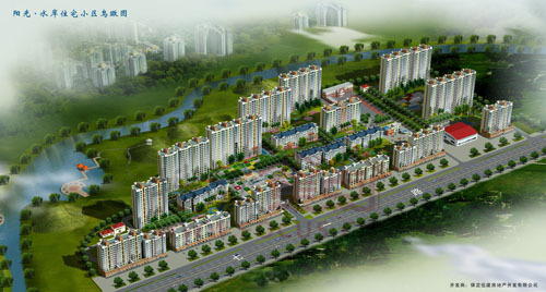  p>保定市阳光水岸位于七一西路西延建设路口向西800米路北,背靠一亩