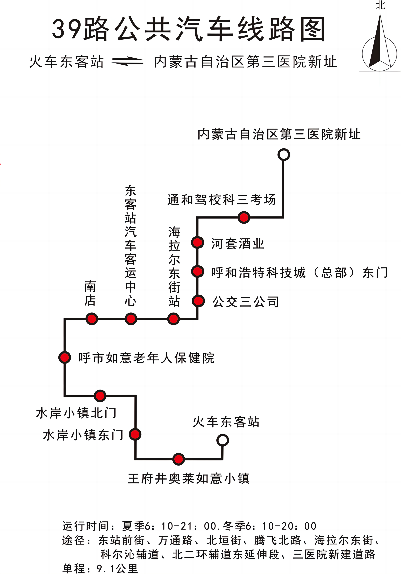 呼和浩特公交39路
