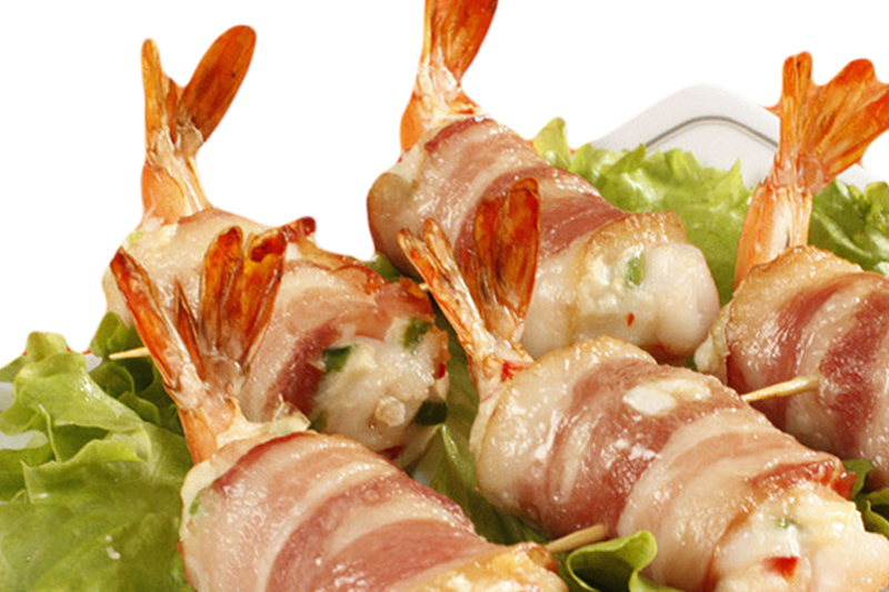 培根鲜虾卷