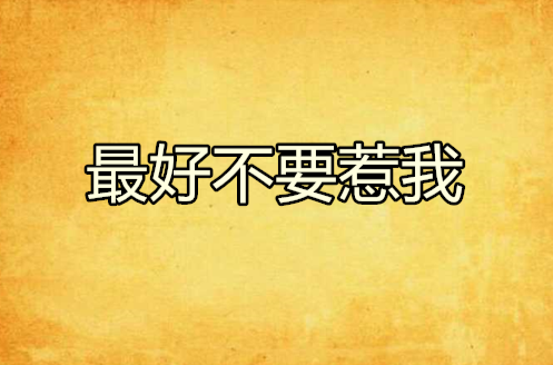 最好不要惹我