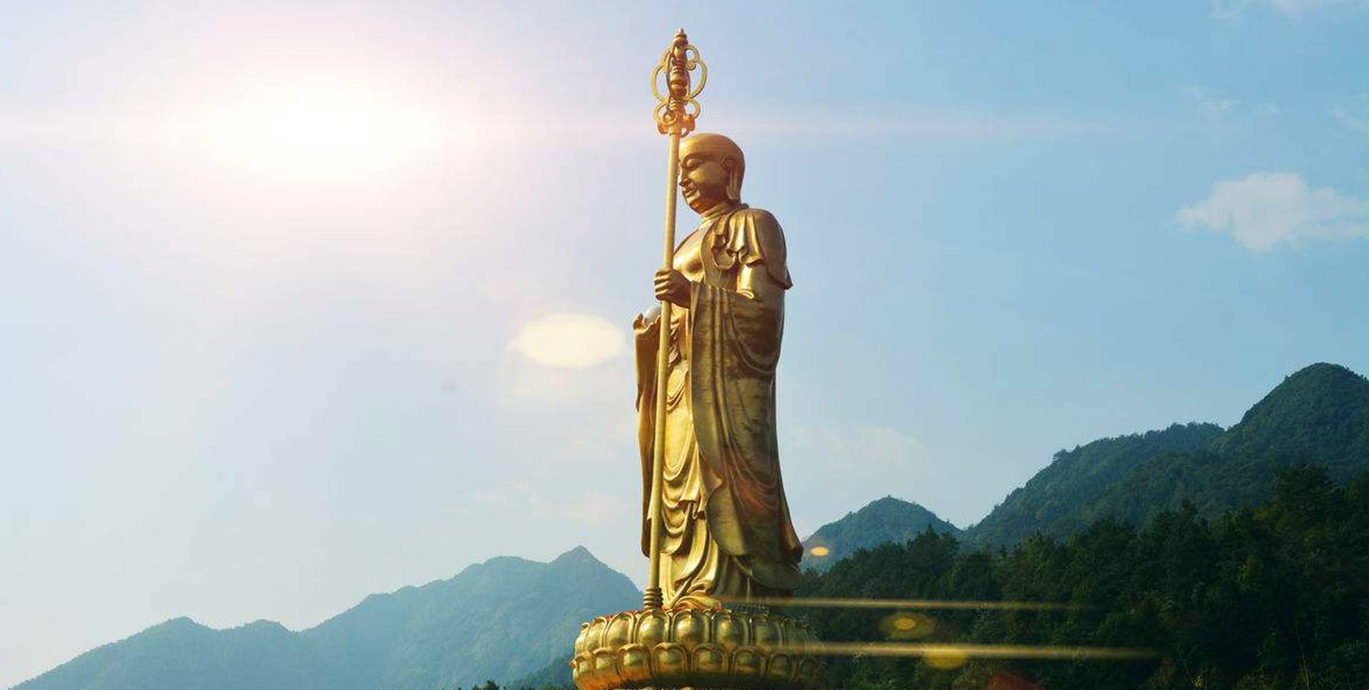 九华山九十九米高地藏菩萨露天铜佛像