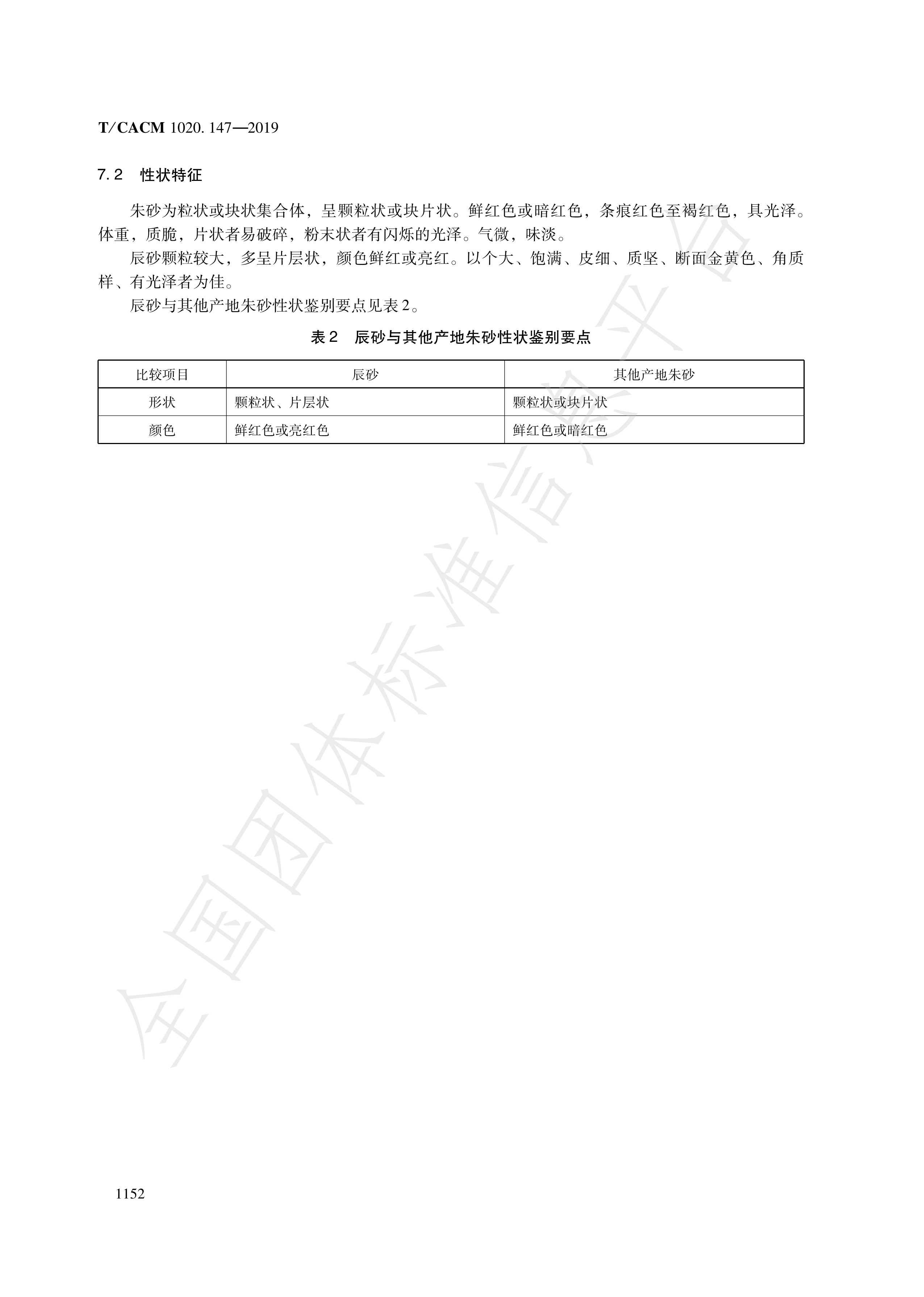  p>《道地药材—第147部分:辰砂》(t/cacm 1020.