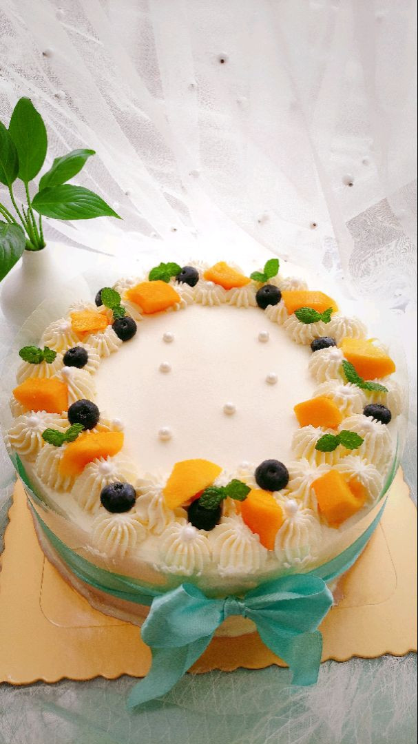 芒果千层裱花蛋糕