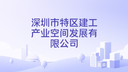 深圳市特区建工产业空间发展有限公司_百度百科