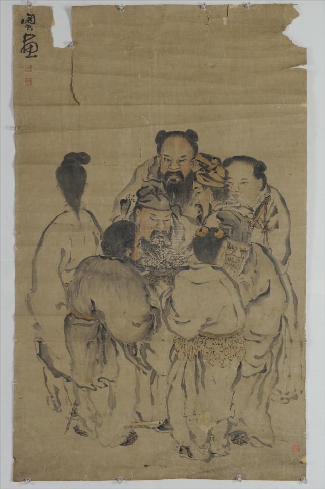 4lyeain5gm">清闵贞人物图条幅是重庆中国三峡博物馆收藏的绘画类作品