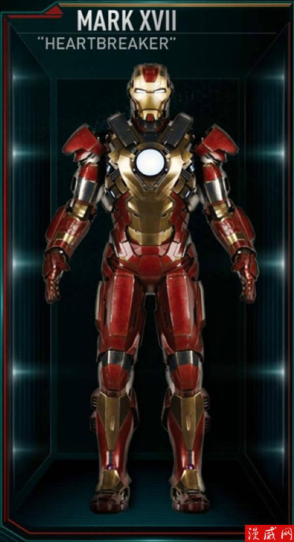 mark xvii(马克17)号是托尼·斯塔克创造的第17套装甲,名称为"碎心者"