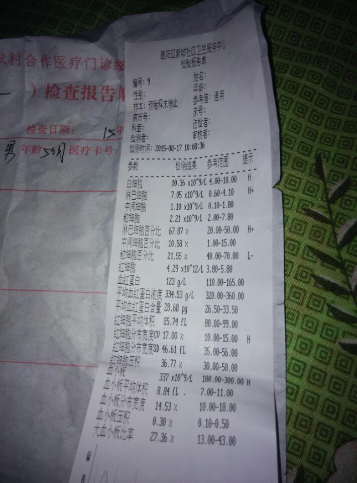 最一般,最基本的 a target="_blank" href="/item/血液检验/10228728"