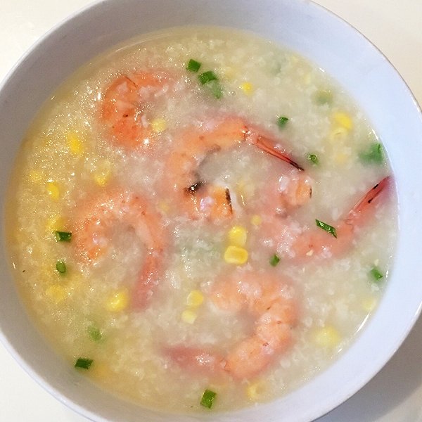 鲜虾玉米粥