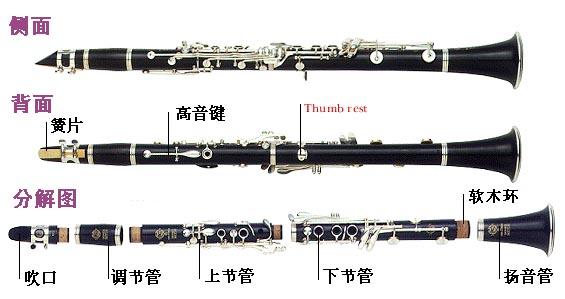  p>单簧管,又称为黑管或克拉管,在台湾又称为竖笛(英语称clarinet