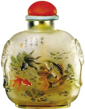 叶仲三玻璃内画鱼藻图鼻烟壶_百度百科