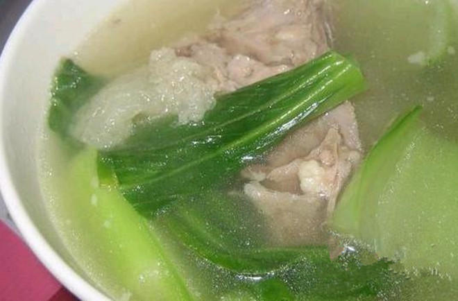 青菜肉片汤