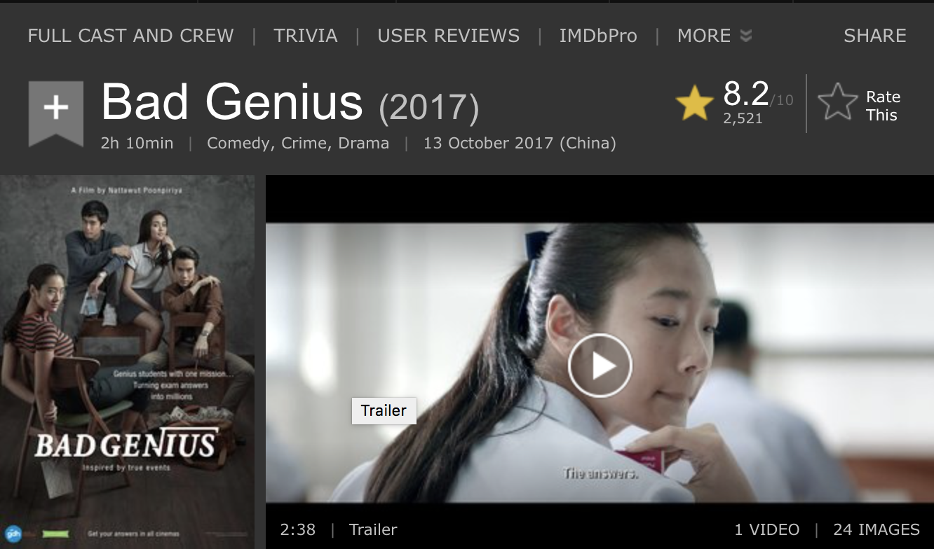 天才枪手》：没有所谓的公平，正义是掌握在少数人的手中_百科TA说