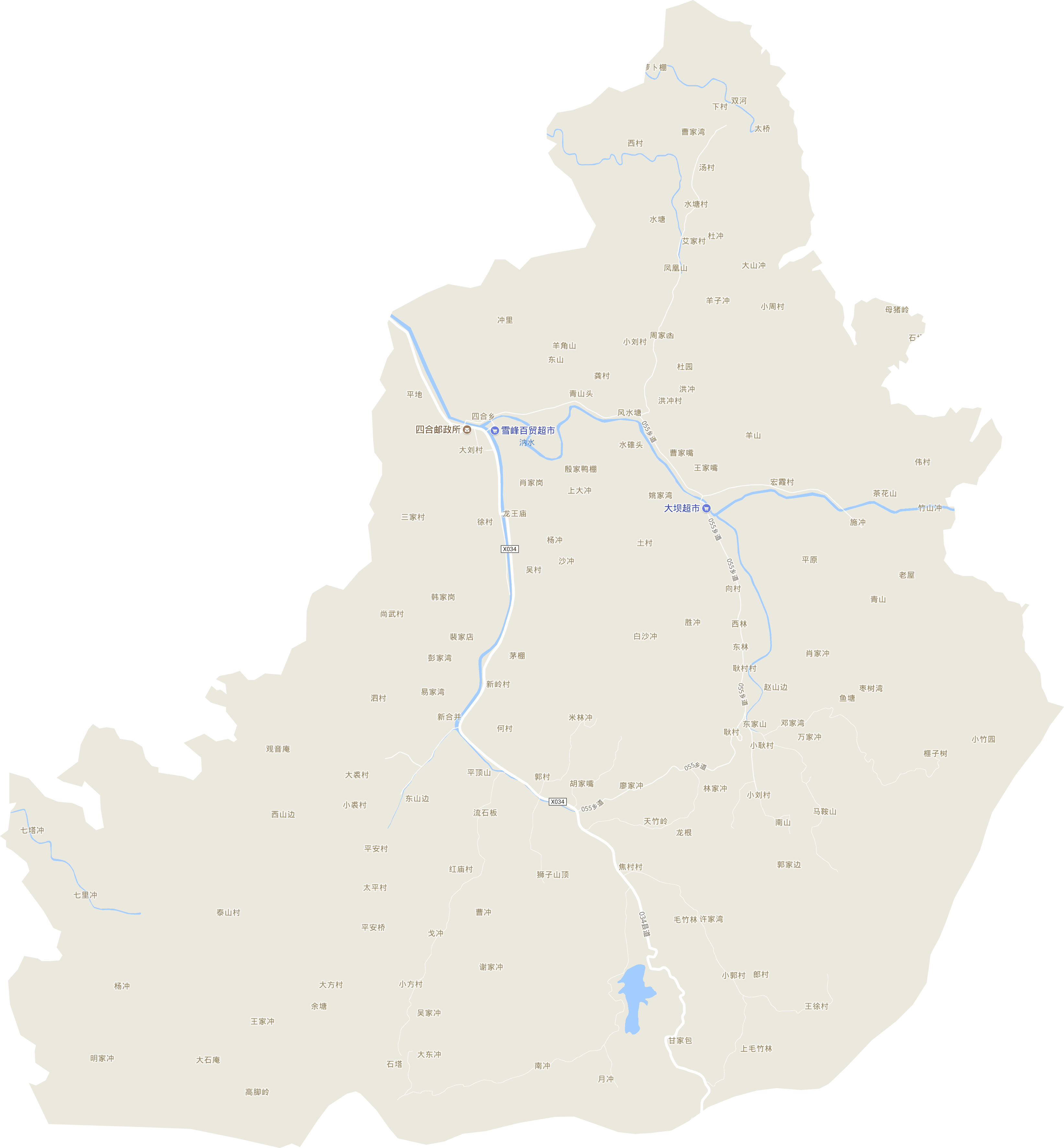 东与卢村乡相连,东南与浙江省安吉县毗邻,南与宁国市接壤,西与杨滩乡