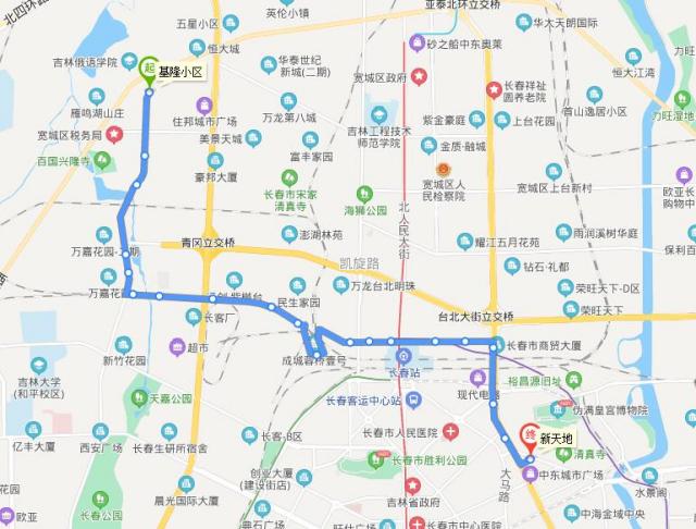 长春公交243路区间线