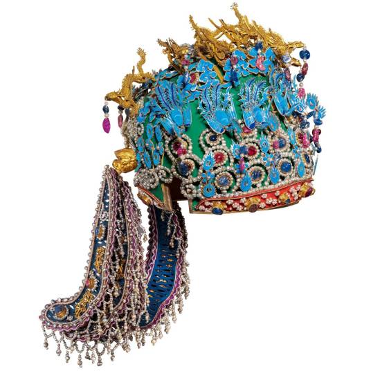 中国伝統工芸品 置物　孝端皇后王冠　レプリカ 明孝端皇后九龙九凤冠_百度百科