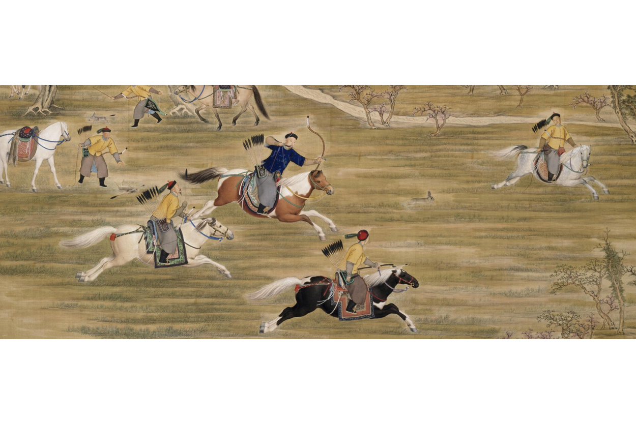 郎世宁乾隆皇帝射猎图