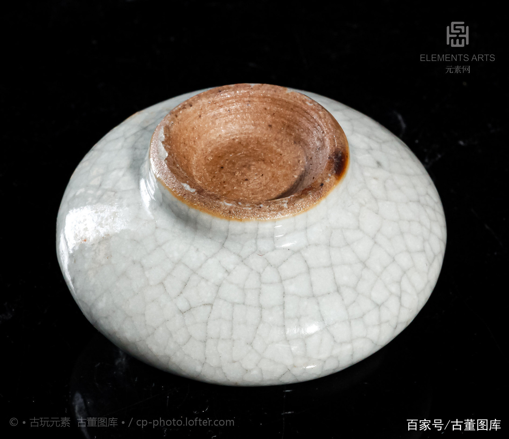 清中晚期哥釉水盂_百科TA说