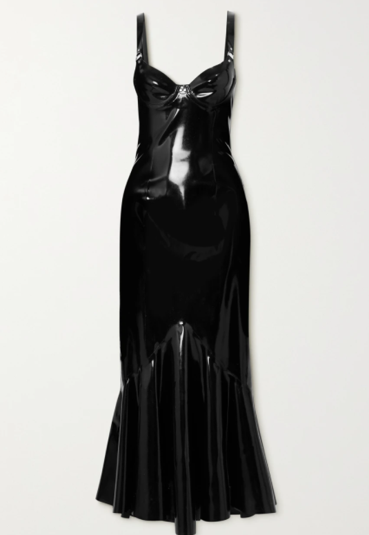 乳胶中长连衣裙