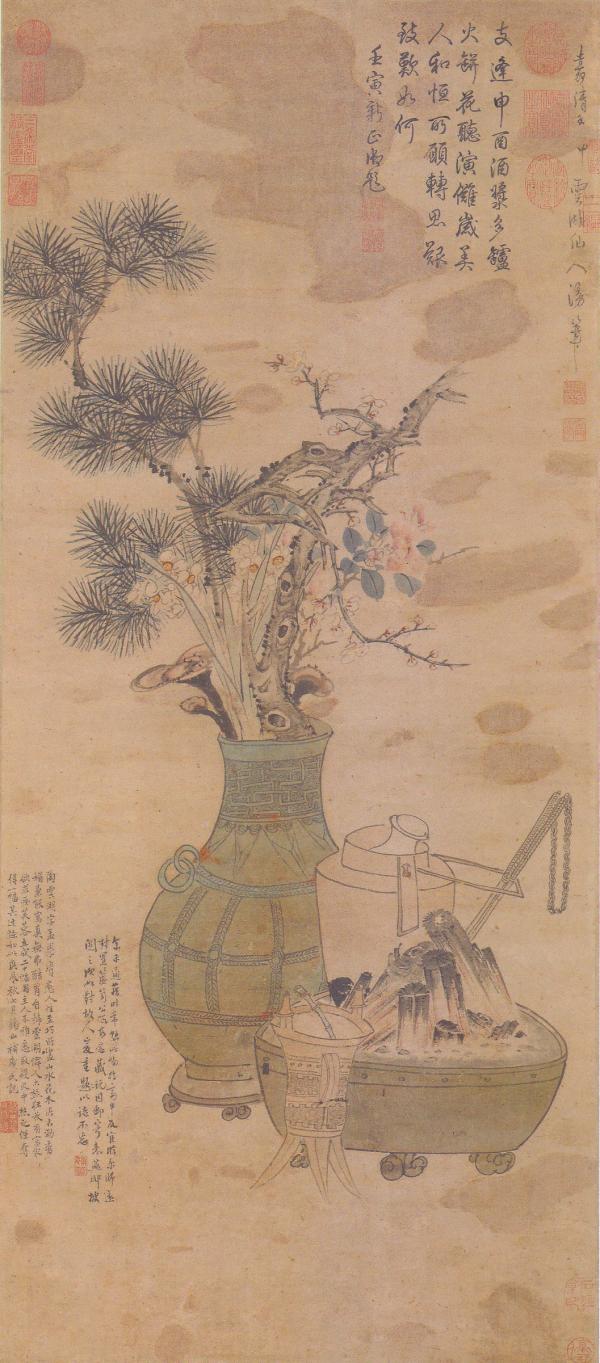 “岁朝清供”的文化图景：玉梅冰蕊先含笑，春色来年胜旧年_百科TA说