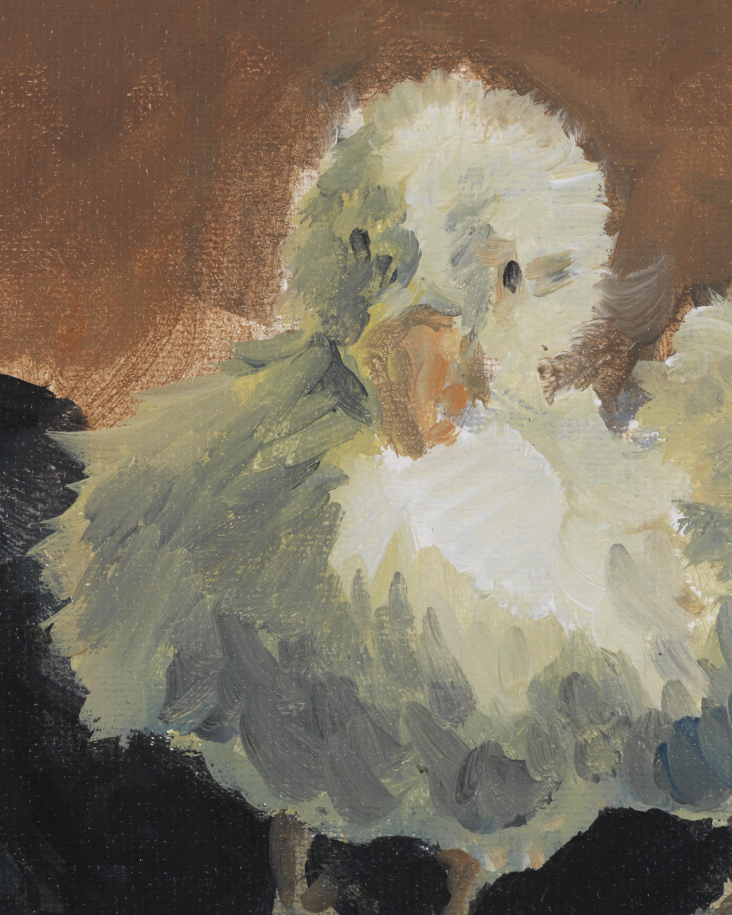  p>《两只小鸭子》是蒋建军2019年创作的布面丙烯绘画作品.