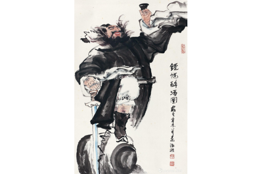 钟馗醉酒图