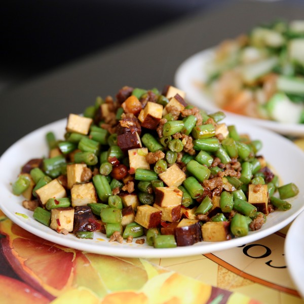 豆腐干炒四季豆