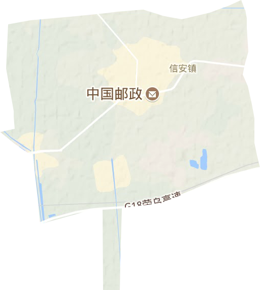 <p>信安镇地形图