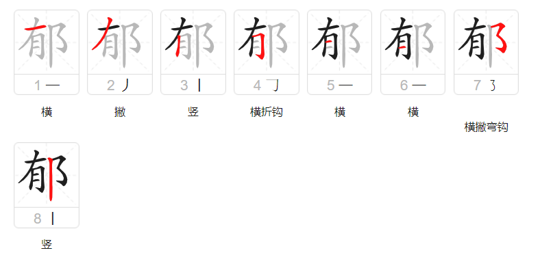  p>郁(拼音:yù),是汉语通用规范一级字.