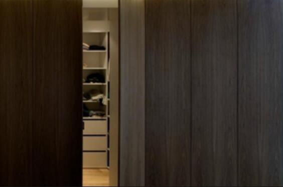 隐形衣柜就是能够通过工程的巧妙处理,将衣柜放置在墙体之中,从而省去