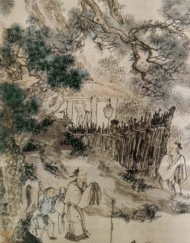 周臣《柴门送客图》