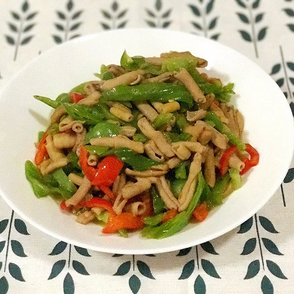 青椒炒鸭肠