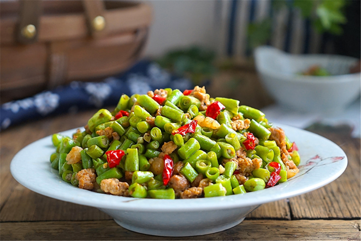 肉末煸豆角