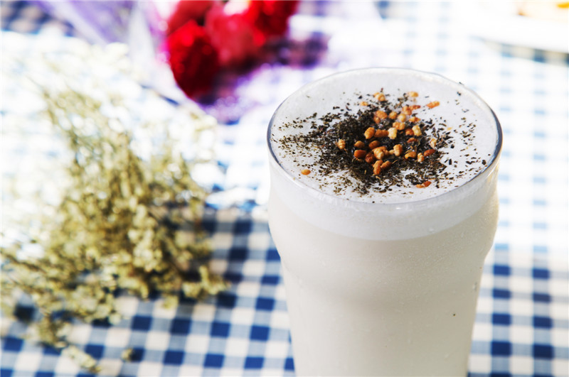 红豆沙玄米奶茶