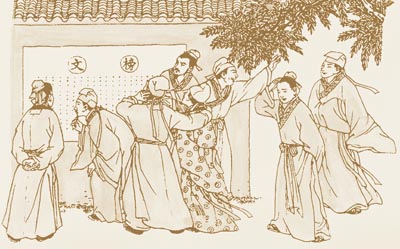 科举看榜图,是明代<a target="