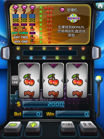 是基于android系统的游戏,模拟真实的赌场角子机,画面精致