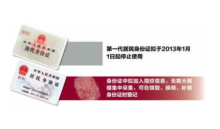 居民身份证登记指纹信息,能进一步增强证件防伪性能,同时社会用证单位
